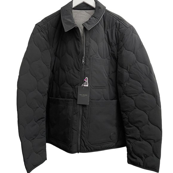 Ted Baker Schuss Reversible Quilted Jacket Ted Size 7 (US Size 3XL)